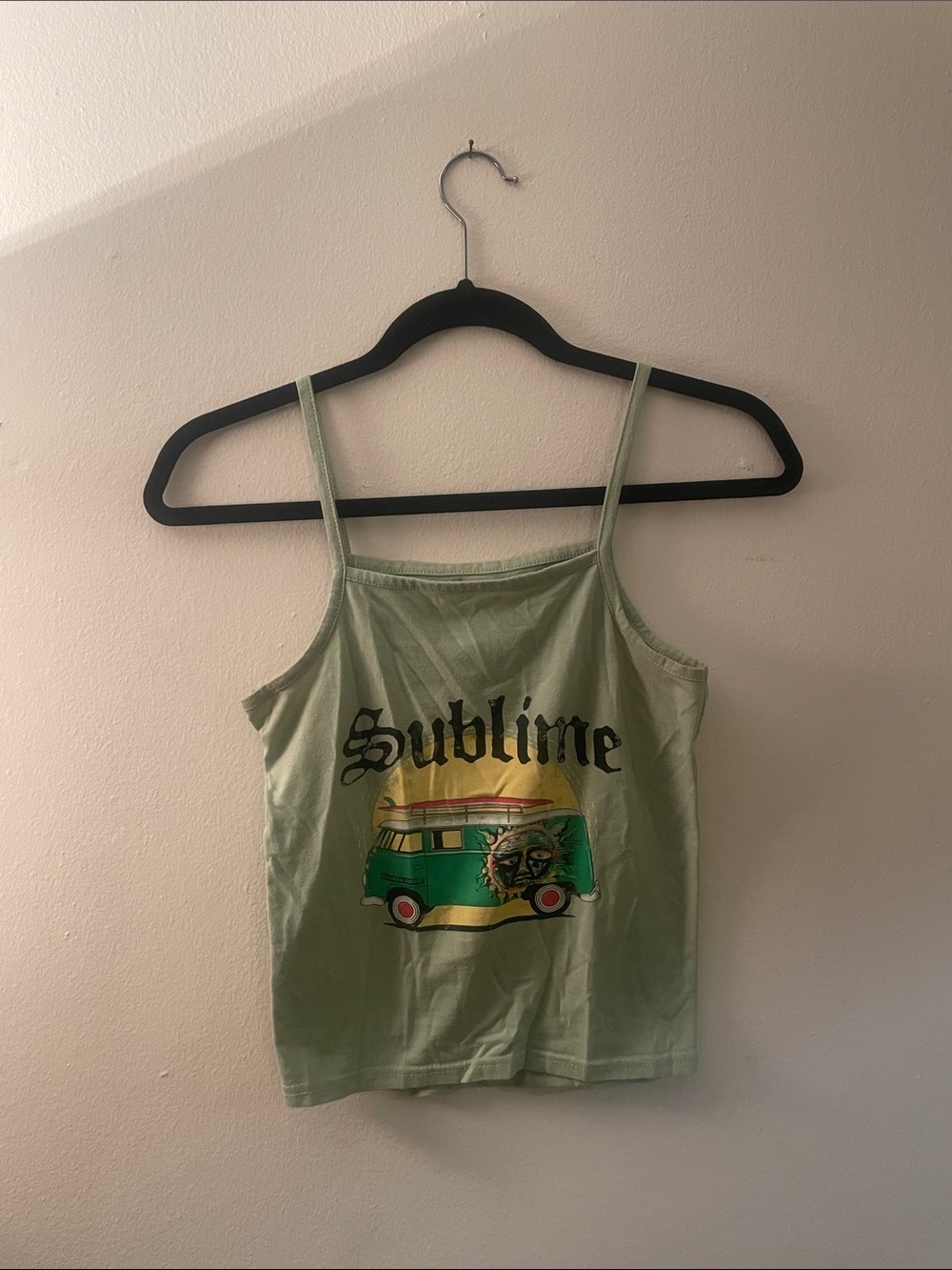 Sublime Graphic Green Cami Tank Top